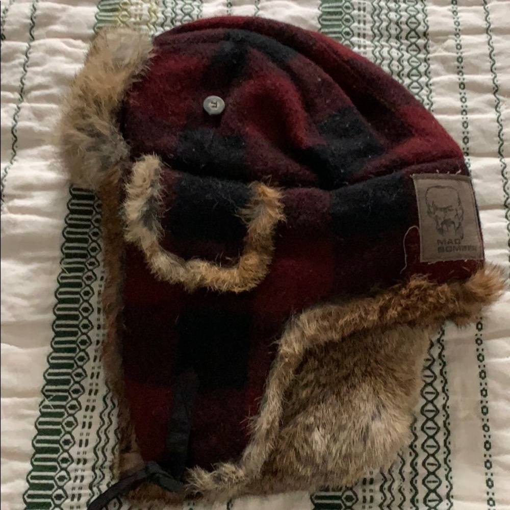 LL.bean mad bomber hat in gingham print